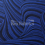Jacquard Wave Nylon Polyester Spandex Fabric - Multiple Colors, Wave Jacquard Texture, 61" Width (1 Yard)