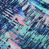 Vertical Edge Nylon Spandex Fabric - Jade/Multi Geometric Print, 58/60" Width (1 Yard)