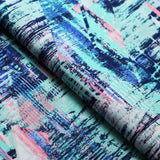 Vertical Edge Nylon Spandex Fabric - Jade/Multi Geometric Print, 58/60" Width (1 Yard)