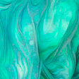 Cotton Fabric Jade Horizons Ombre Wave 44/45"
