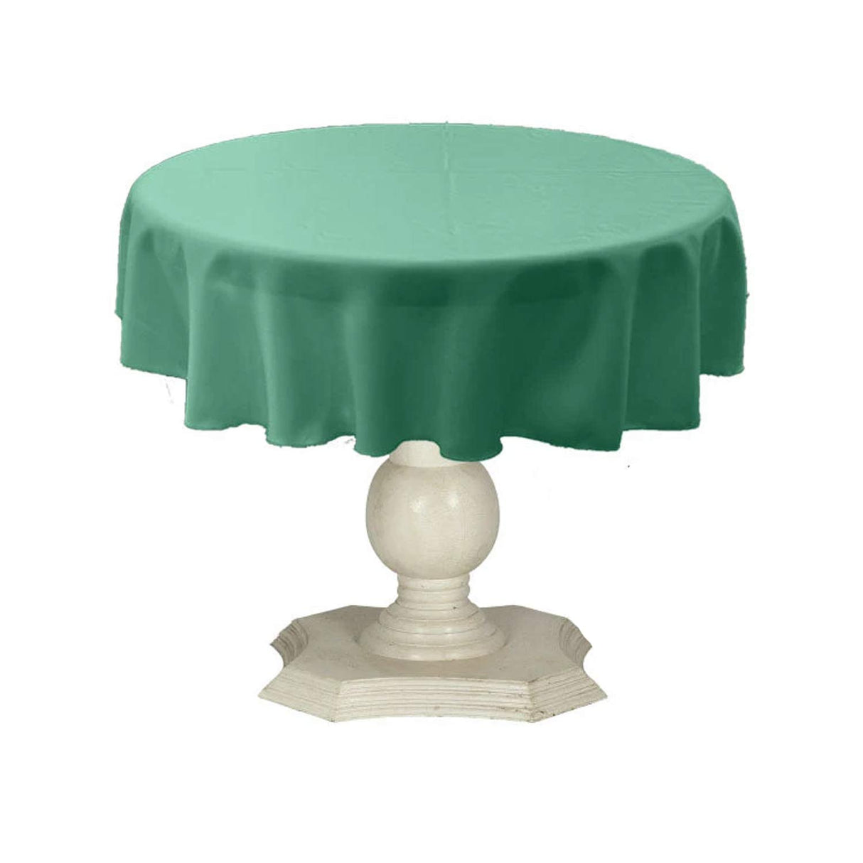 Tablecloth Dull Bridal Satin Fabric - Solid Color, 58" Round (1 Piece)