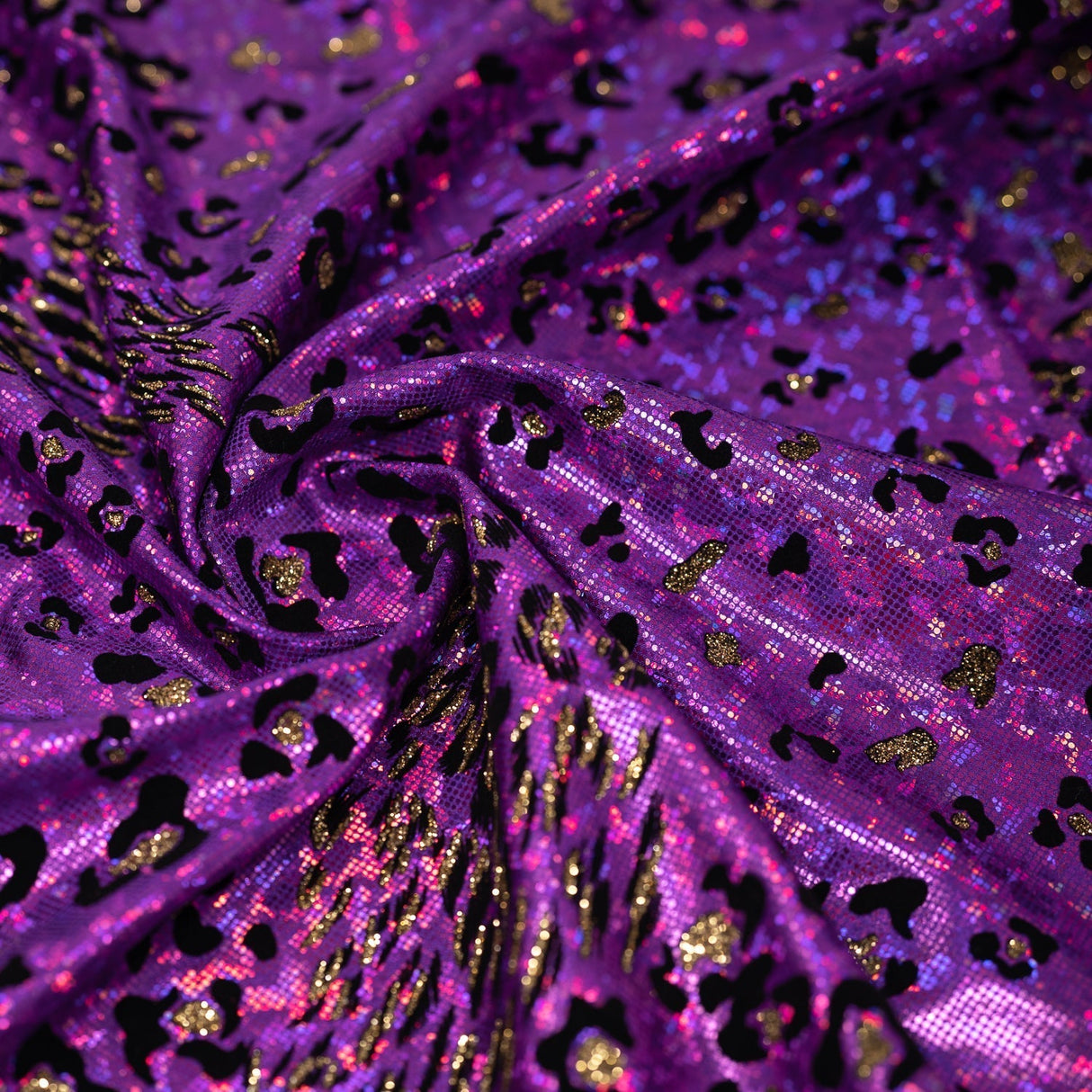 Jag City Shattered Glass Foiled Spandex Nylon Spandex Fabric - Shattered Glass Foil, 56" Width (1 Yard)