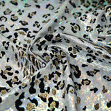 Jag City Shattered Glass Foiled Spandex Fabric - Animal Print, 56" Width (1 Yard)