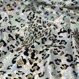 Jag City Shattered Glass Foiled Spandex Fabric - Animal Print, 56" Width (1 Yard)