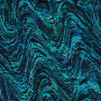 Athletic Swimsuit Knit Fabric Jaguar Pebble Waves Blue/Green