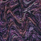 Swim Knit Nylon Spandex Jaguar Pebble Waves Purple/Pink