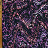 Swim Knit Nylon Spandex Jaguar Pebble Waves Purple/Pink