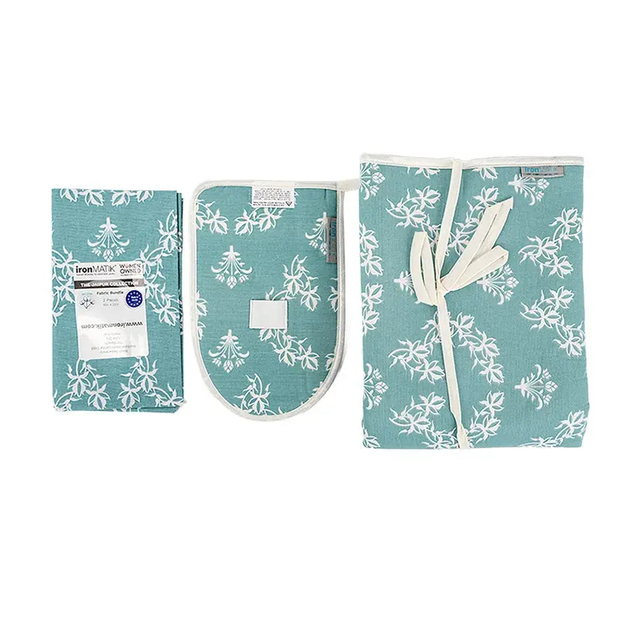 Cotton Ironing Mat and Glove Bundle Jaipur Blue
