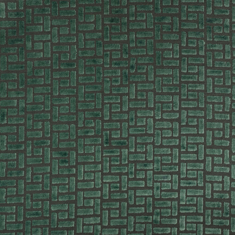 Burnout Velvet Upholstery Fabric Westfield Geometric Block Pattern by the Yard