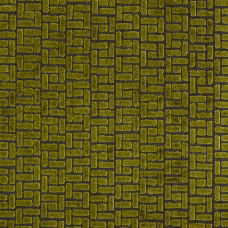 Burnout Velvet Upholstery Fabric Westfield Geometric Block Pattern by the Yard