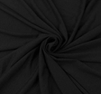 Jersey Cotton Spandex Fabric - Solid Black, 68/69" Width