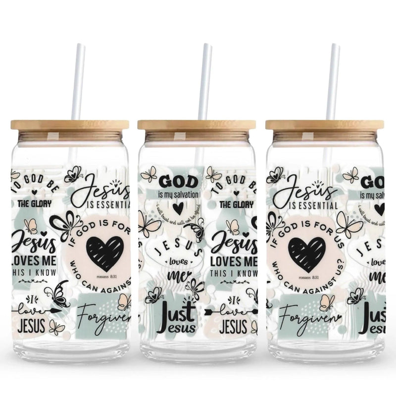 UV DTF Wrap - Jesus Love (9.7" x 4.3")