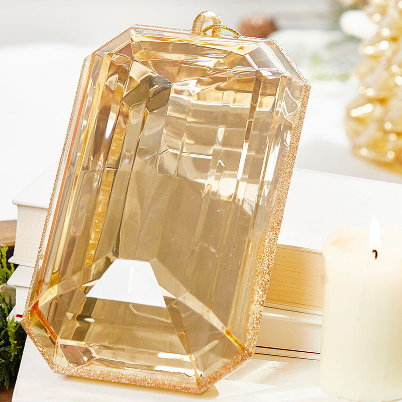 8" Champagne Jewel Ornament