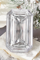 8 Inchi Clear Jewel Ornament Christmas Tree Decor Glam Statement Piece