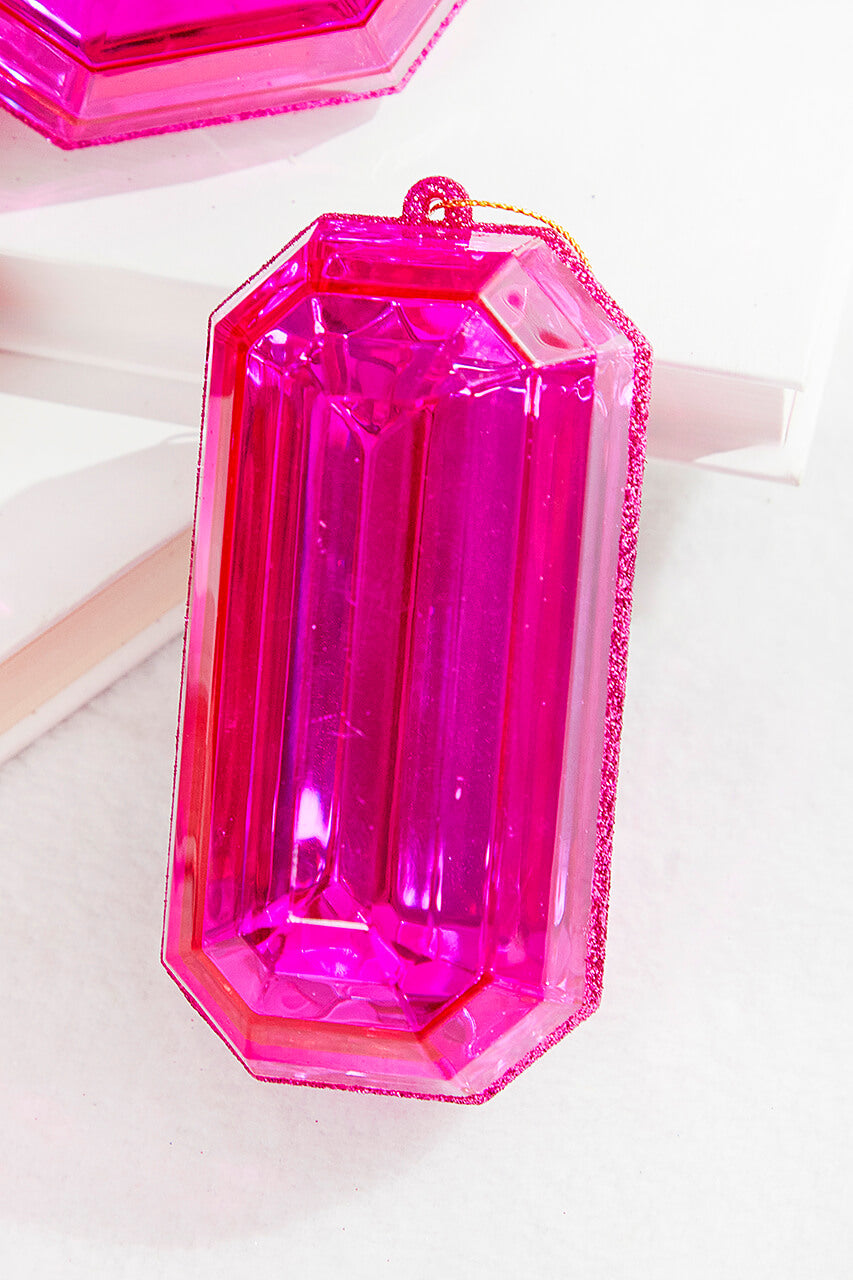 4"-5" Jewel Ornament - Pink