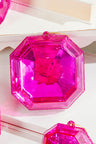 4"-5"Jewel Ornament Pink Assorted Elegant Holiday Decor Accent