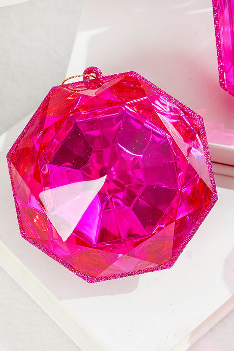 4"-5"Jewel Ornament Pink Assorted Elegant Holiday Decor Accent