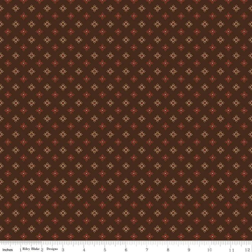 Cotton Fabric John Wayne American West Sun Brown 43/44"