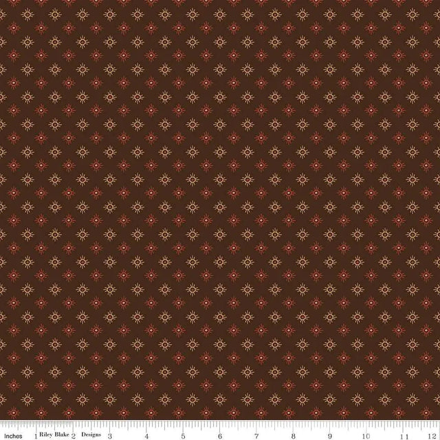 Cotton Fabric John Wayne American West Sun Brown 43/44"