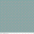 Cotton Print Juju's Petals Calico Teal Fabric 43/44"