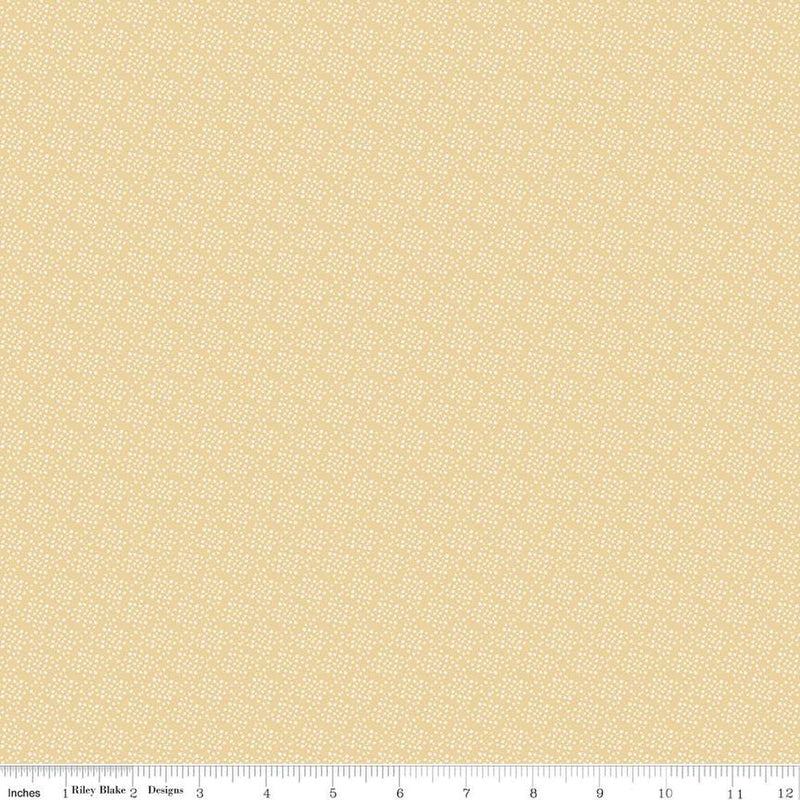 Cotton Fabric Juju's Petals Dots Yellow 43/44"