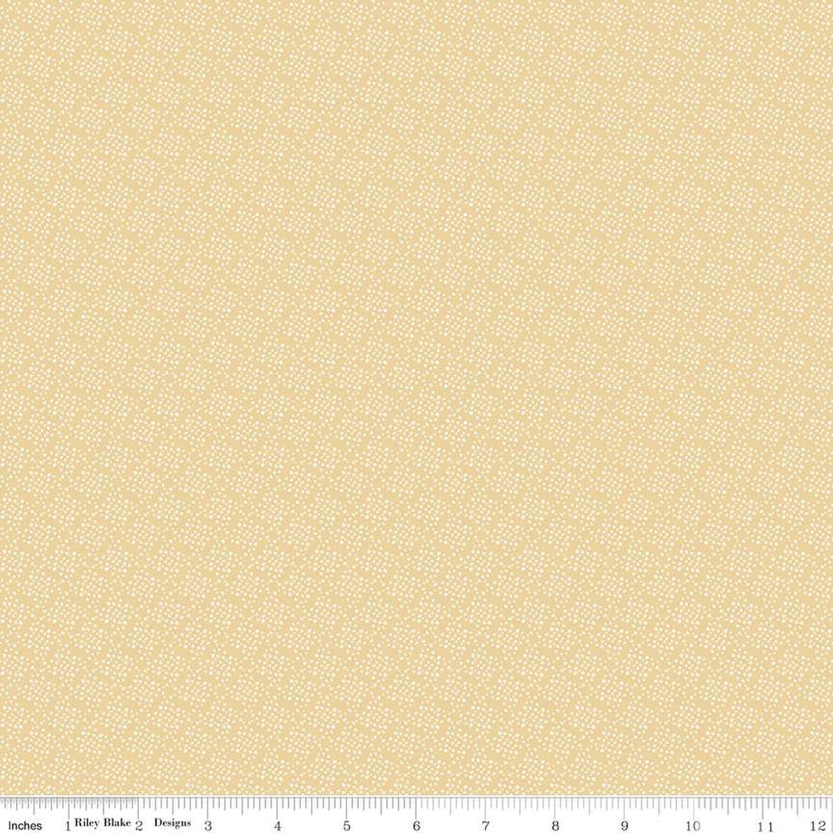 Cotton Fabric Juju's Petals Dots Yellow 43/44"