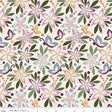 Cotton Quilting Fabric Juju's Petals Main Cream 43/44