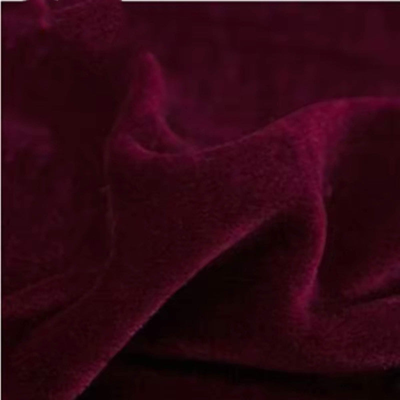 Thickened Golden Velvet Fabric Red Black Wedding Background Cloth Curtain Stage Decoration Conference Tablecloth Velvet Fabric