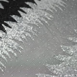 Sequin Mesh Fabric Black Silver