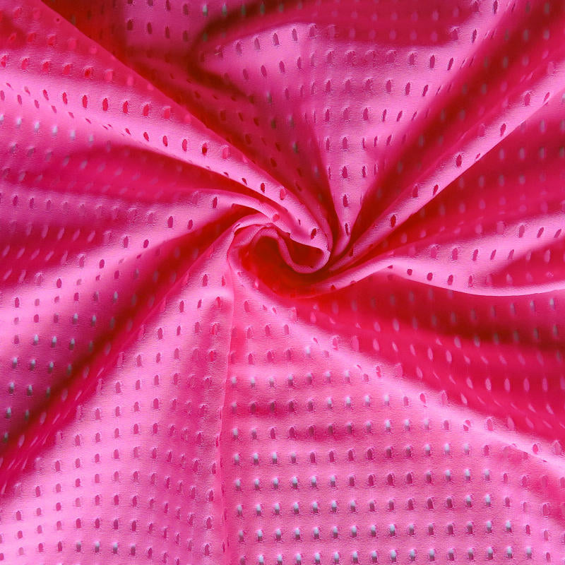 Neon Pink Jumbo Nylon Lycra Mesh Fabric