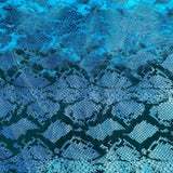 Foil Printed Stretch Velvet Jungle Cobra