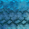 Jungle Cobra Polyester Spandex Velvet Fabric - Iridescent Foil Snake Skin Print, 55" Width (1 Yard)