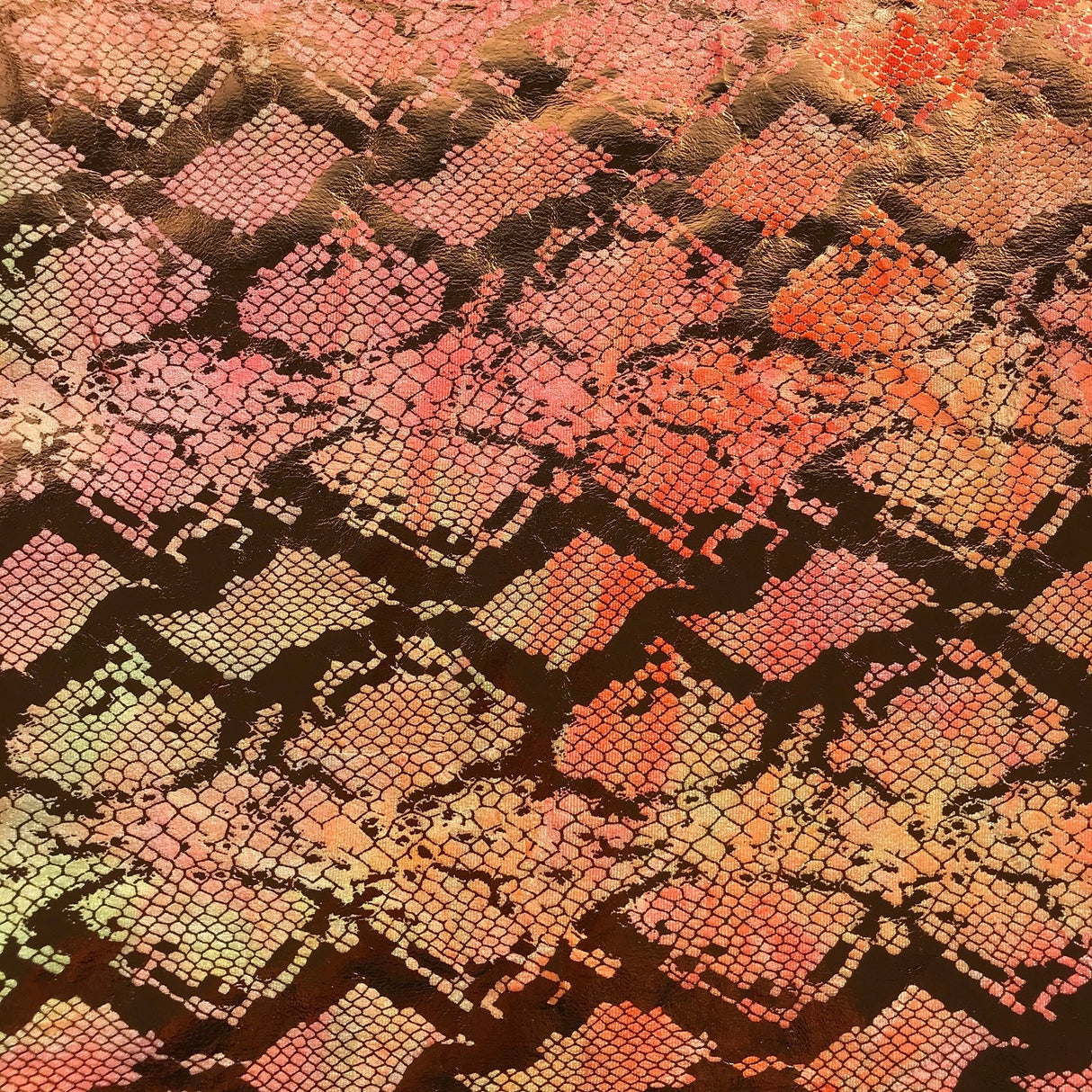 Foil Printed Stretch Velvet Jungle Cobra