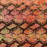 Jungle Cobra Polyester Spandex Velvet Fabric - Iridescent Foil Snake Skin Print, 55" Width (1 Yard)