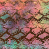 Foil Printed Stretch Velvet Jungle Cobra
