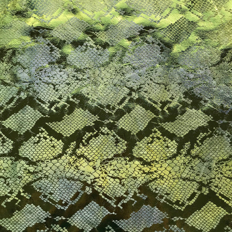 Foil Printed Stretch Velvet Jungle Cobra