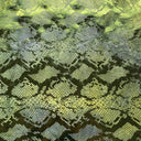 Jungle Cobra Polyester Spandex Velvet Fabric - Iridescent Foil Snake Skin Print, 55" Width (1 Yard)