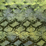 Jungle Cobra Polyester Spandex Velvet Fabric - Iridescent Foil Snake Skin Print, 55" Width (1 Yard)