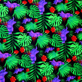 Swim Knit Nylon Spandex Jungle Floral 4-Way Stretch