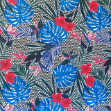 Swim Knit Poly Spandex Jungle Triangles 4-Way Stretch