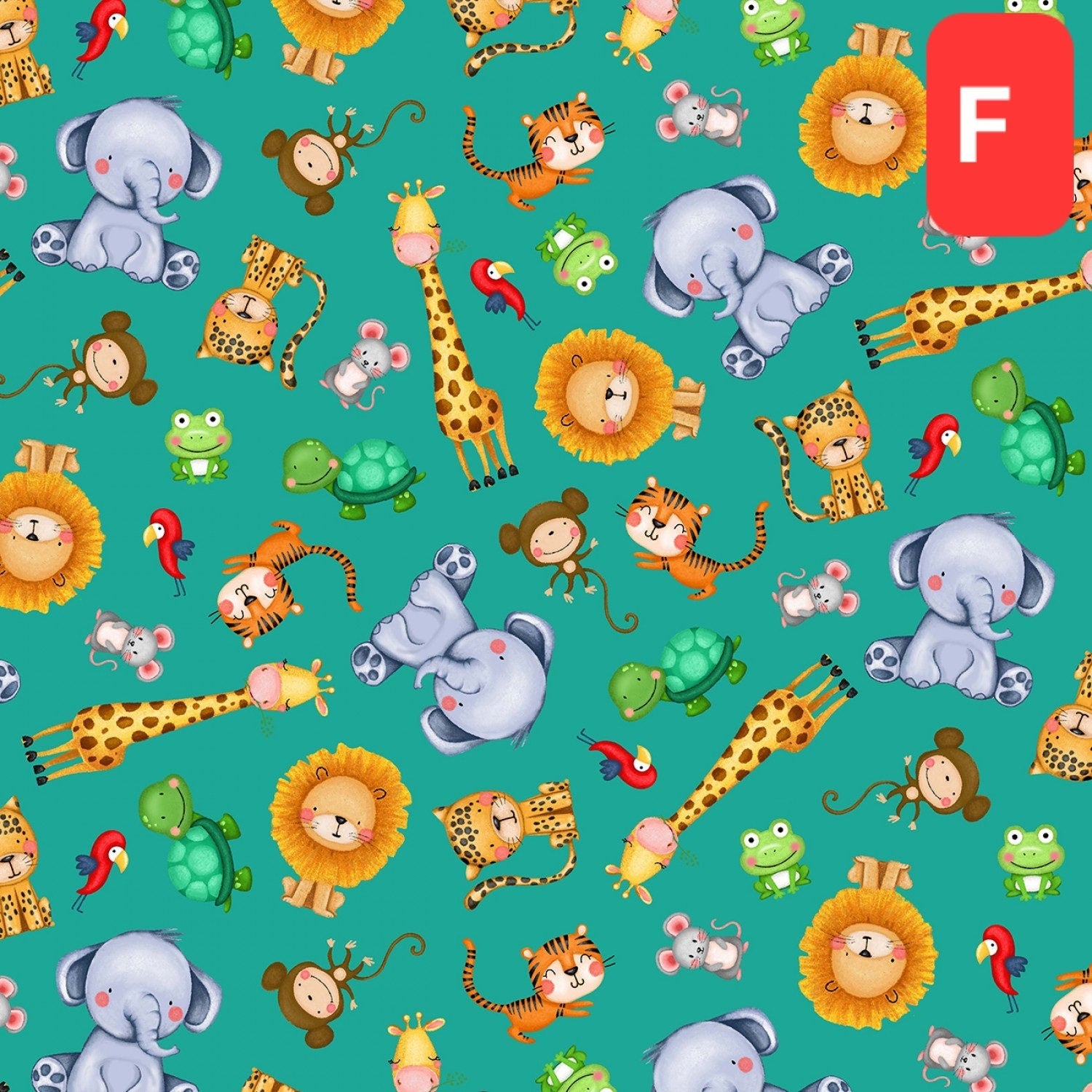 Fabric Jungle Paradise Jungle Animal Panel Michael Miller