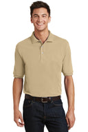 Polo de piqué de algodón pesado con bolsillo Port Authority®  