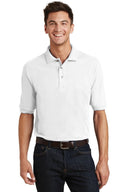 Polo de piqué de algodón pesado con bolsillo Port Authority®  