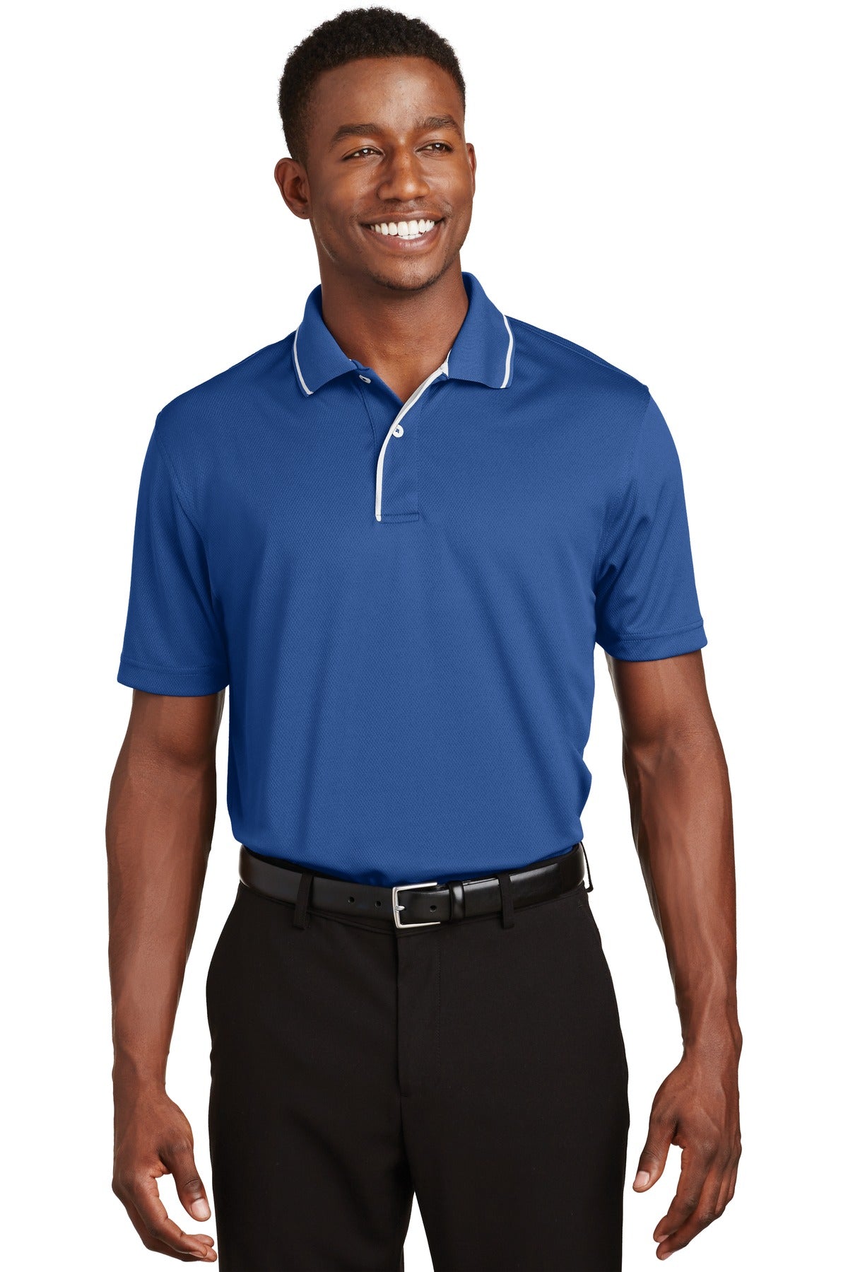 Sport-Tek® Dri-Mesh® Polo with Tipped Collar and Piping