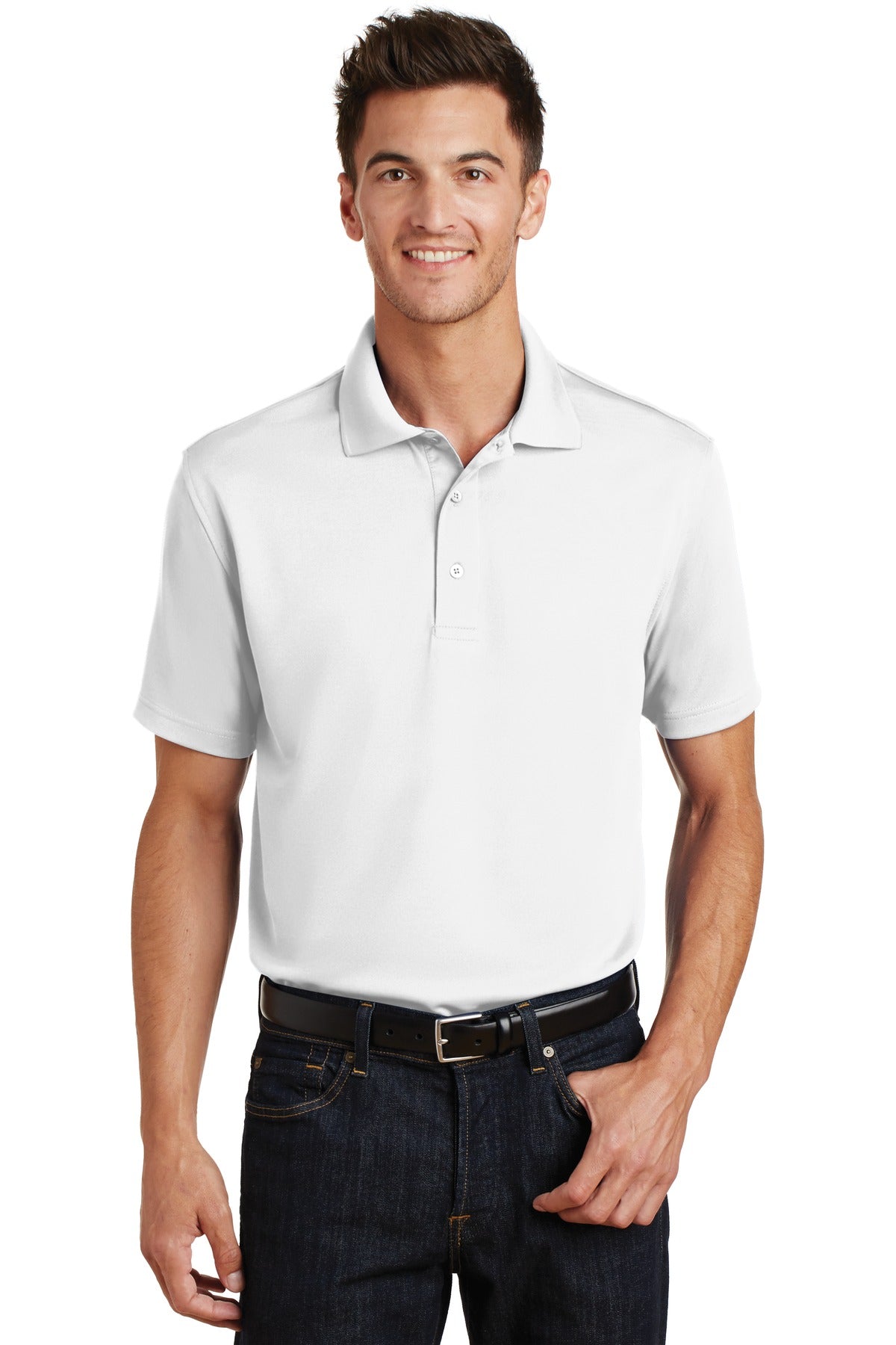 Port Authority® Poly-Charcoal Blend Pique Polo