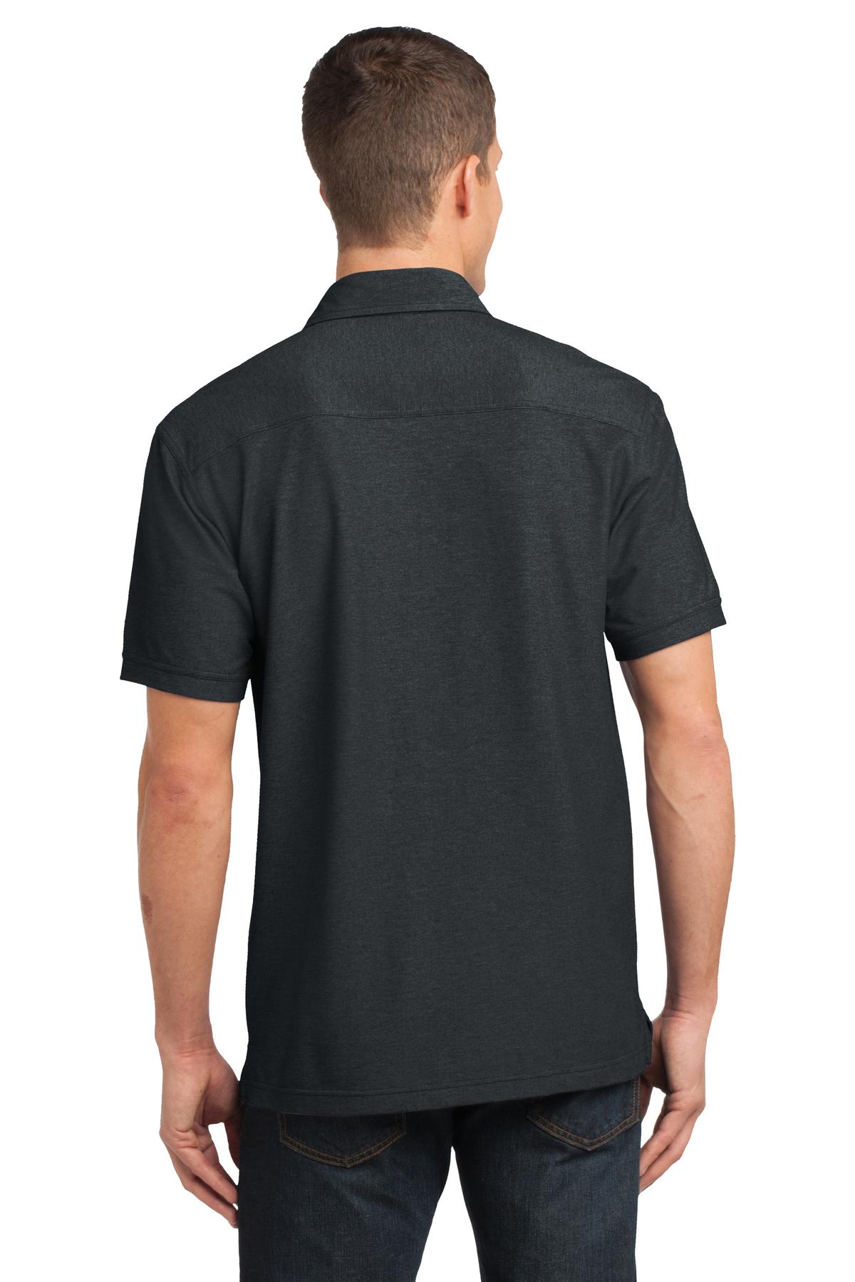 Port Authority® Oxford Pique Double Pocket Polo