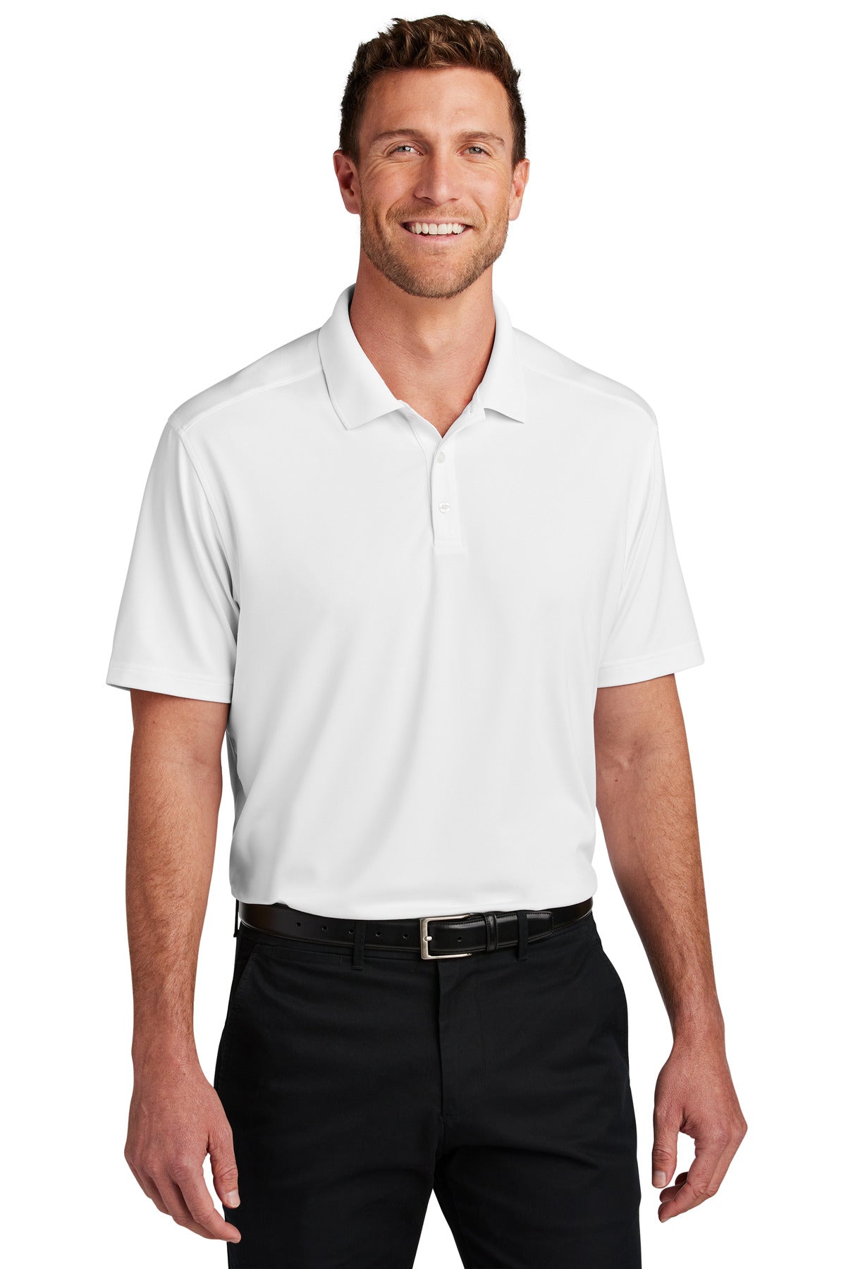 Port Authority® City Stretch Flat Knit Polo