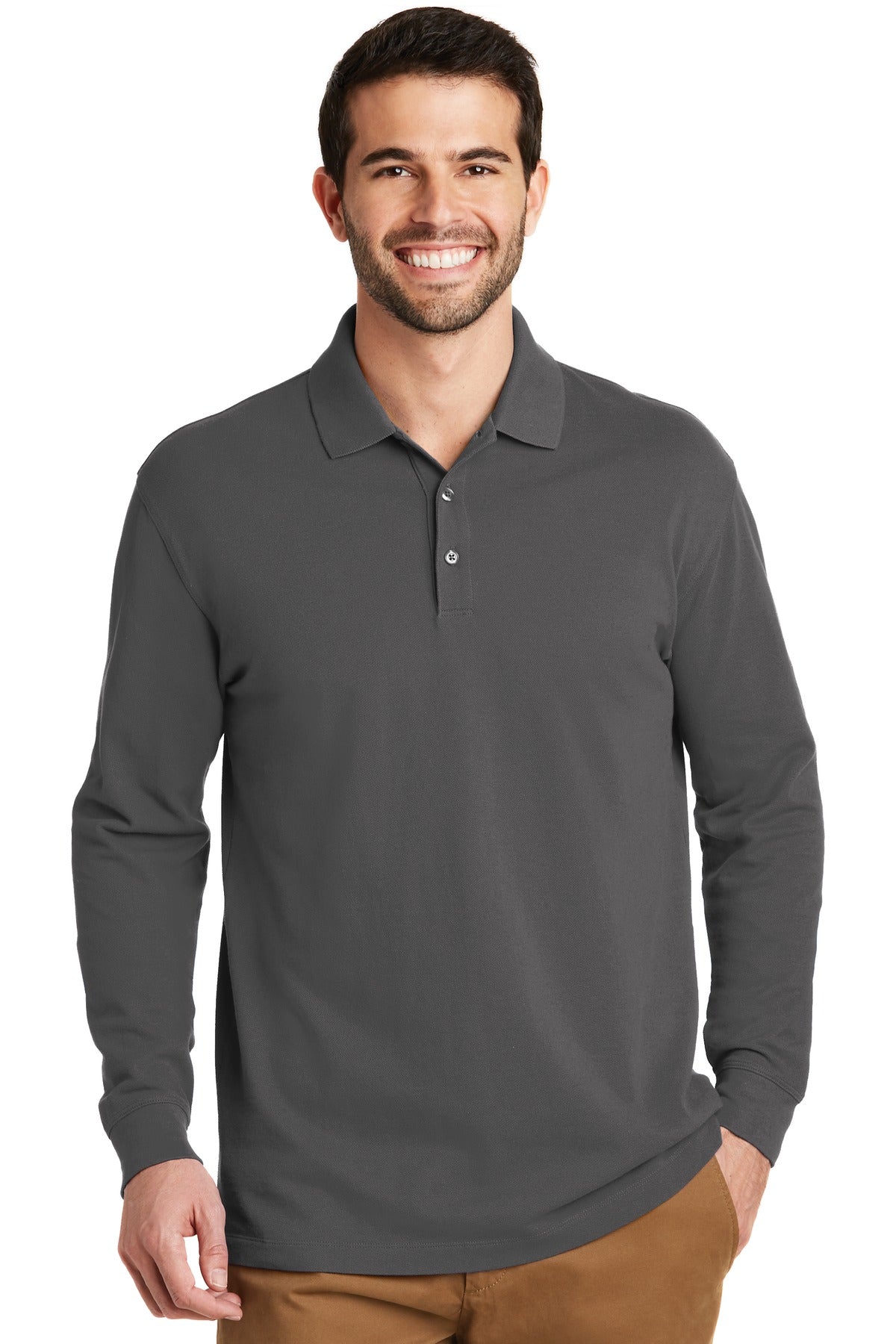 Port Authority® EZCotton® Long Sleeve Polo