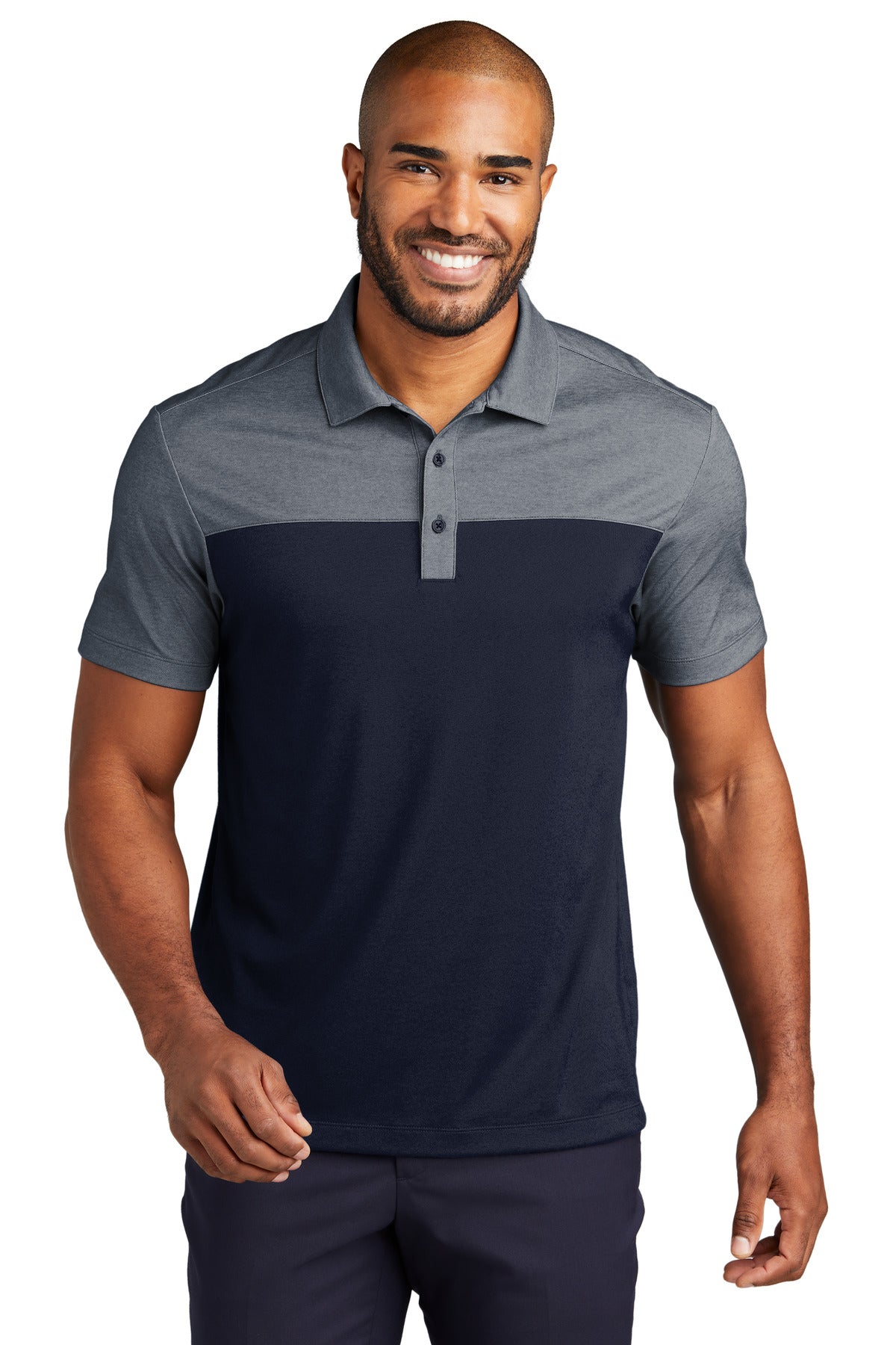 Port Authority® Fine Pique Blend Blocked Polo