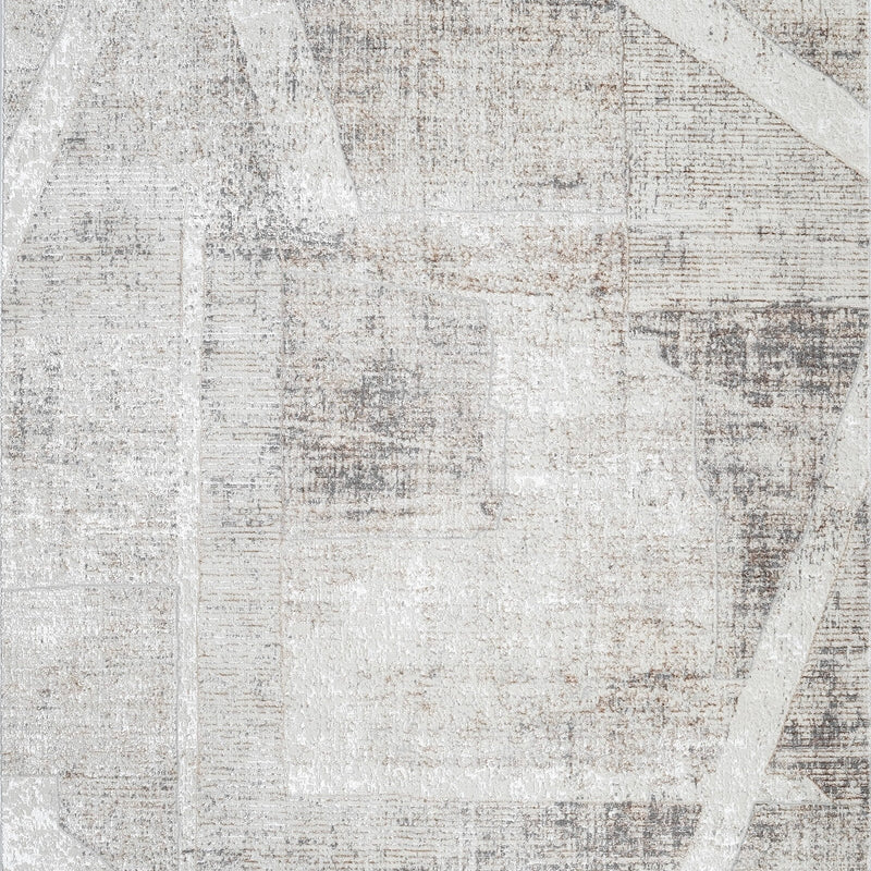 KAI 203 Polyester Fabric - Cream Abstract Pattern, Bronze, Ivory, Charcoal Grey, 5' 3" X 7' 4", 7' 9" X 10' 9", 10' X 13' (3 Sizes)